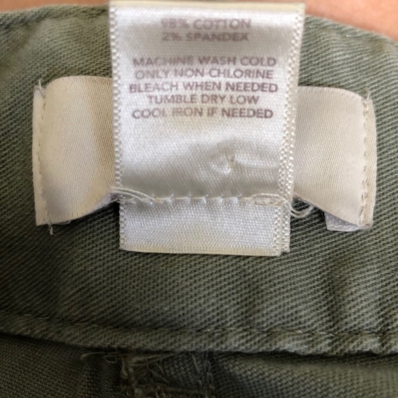 LOFT Cargo Pants Army Green Size 2 Waist Tie Pockets - Picture 8 of 10